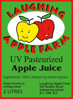 Laughing Apple Farm Juice Label